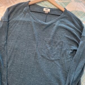 Old Navy Teal Long Sleeve Top with Pocket